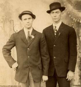 Gentlemen at the fair. Larger detail. 