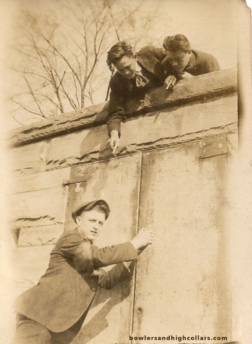 Candid circa 1920. Private Collection.