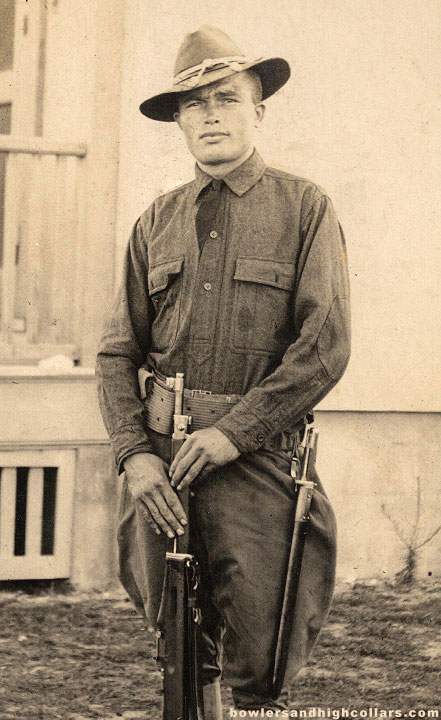 Detail of RPPC. 1910 to early 1911. Personal Collection. (Clean up that stain, private!)