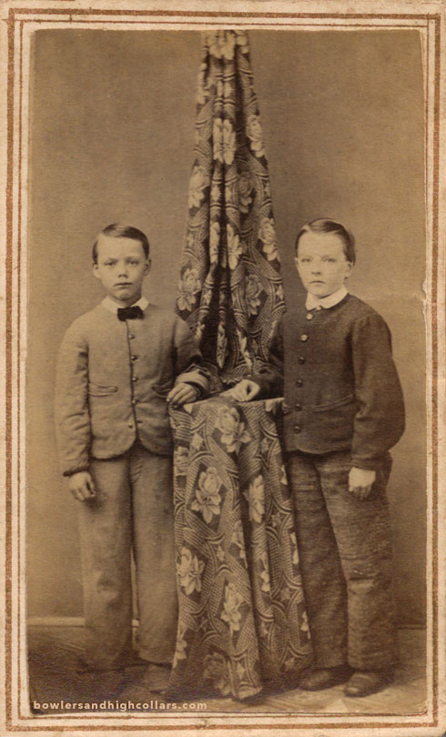 1860's working class little boys. CDV. Private Collection.