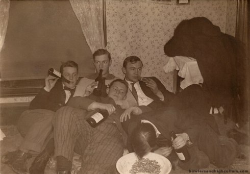 Too much wine? RPPC. Private Collection.