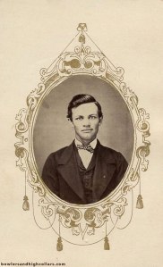 John Randolph CDV with the intricate chandelier-like frame design.