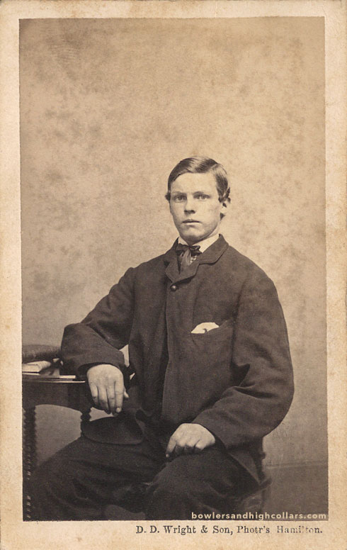 CDV of student with books. Private Collection.