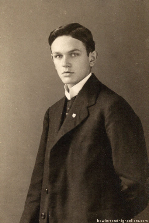 Detail of student by Albert Eisele. Cabinet photo/CDV. Private Collection.