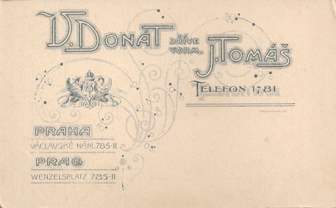 Back of CDV. V. Donat & J. Tomas