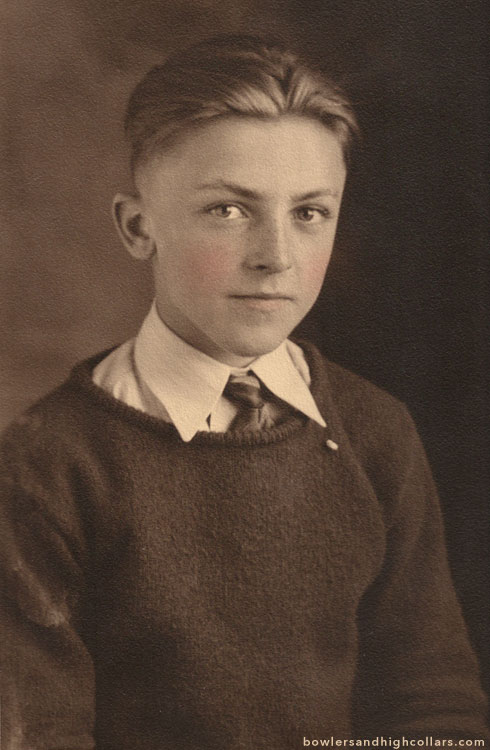 Portrait of boy with the tinted cheeks. Private Collection.