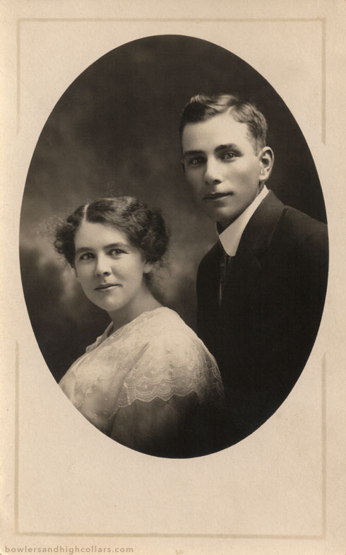 A very happy couple. RPPC. Private Collection.