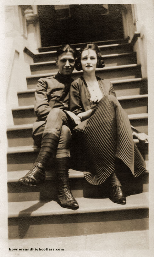 Soldier and Sweetheart. Snapshot. Private Collection.