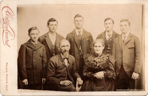 Five boys, no girl. Cabinet card. Private Collection.