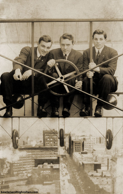 High Above Cleveland. RPPC. Private Collection.