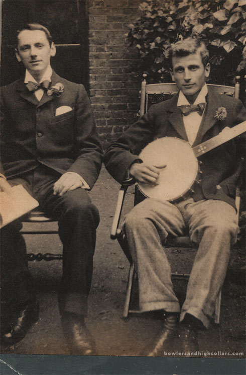 Banjo player and friend. CDV. Private Collection.
