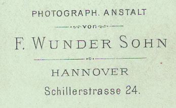 F. Wunder Sohn. Hannover.