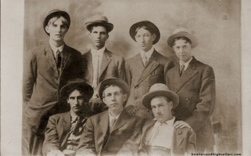 Seven friends. RPPC. Private Collection.